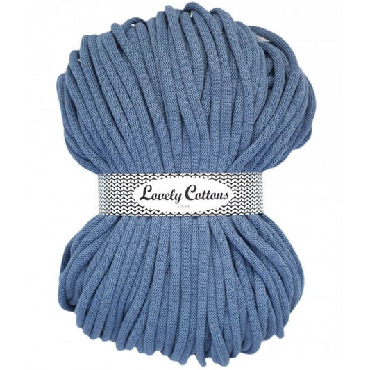 Recycled Cotton Braided 9mm Cord blue