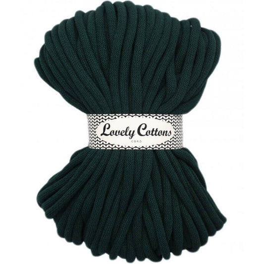 Recycled Cotton Braided 9mm Cord bottle green