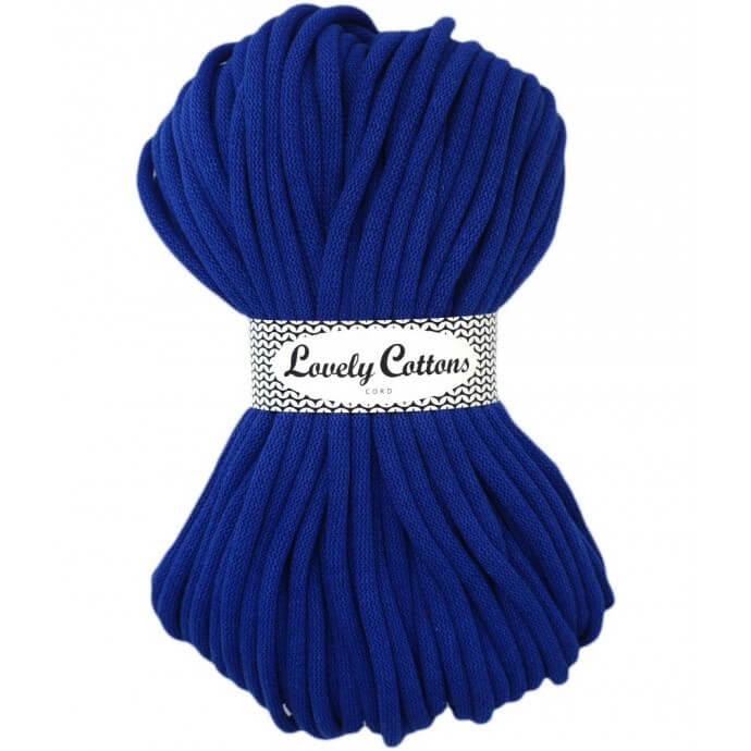 Recycled Cotton Braided 9mm Cord cobalt blue