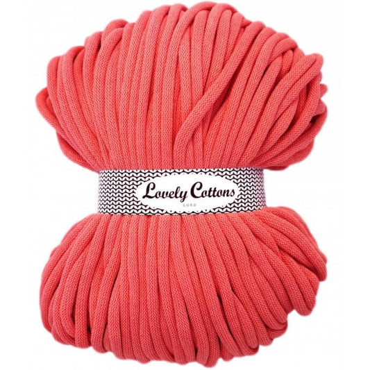 Recycled Cotton Braided 9mm Cord coral