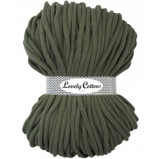 Recycled Cotton Braided 9mm Cord dark olive