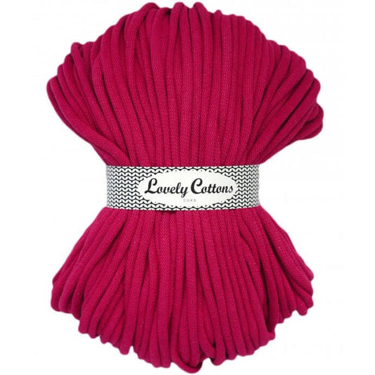 Recycled Cotton Braided 9mm Cord fuchsia
