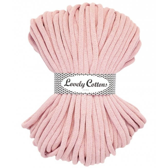 Recycled Cotton Braided 9mm Cord light pink