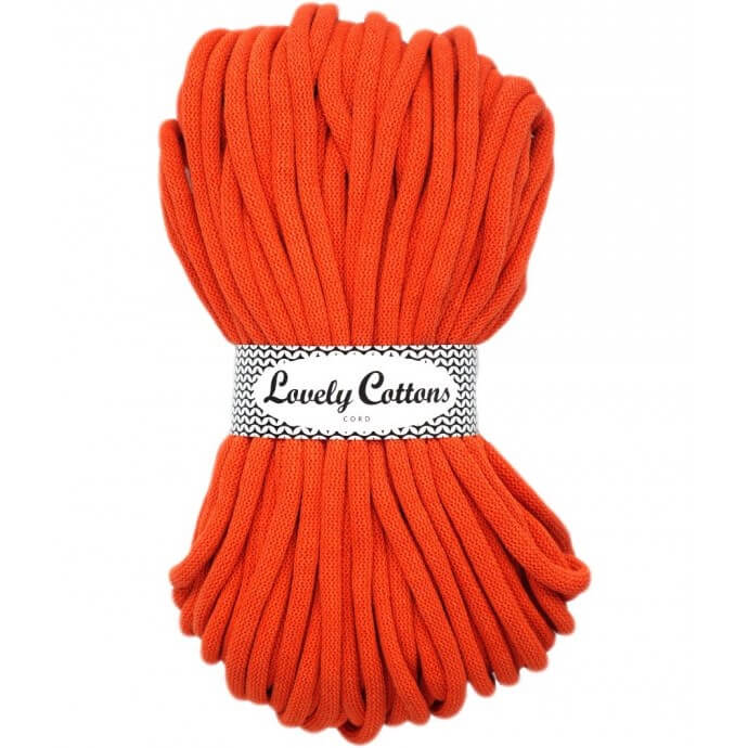 Recycled Cotton Braided 9mm Cord orange