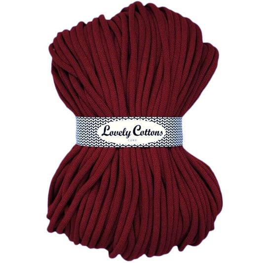 lovely cottons braided 9mm red wine