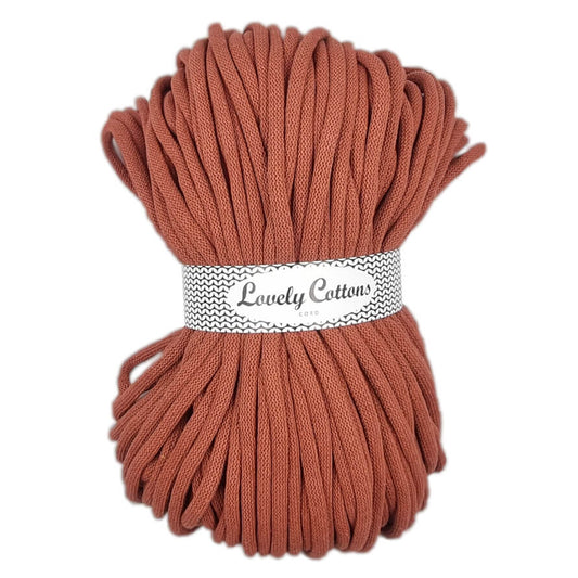 Recycled Cotton Braided 9mm Cord terracotta