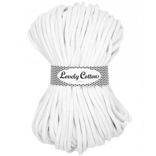 Recycled Cotton Braided 9mm Cord white