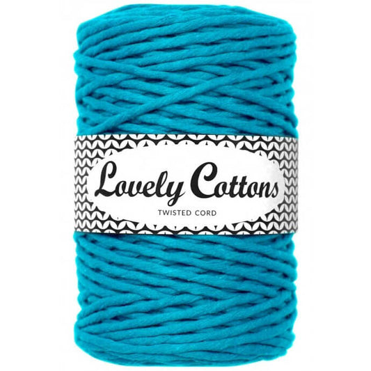 Recycled Cotton Twisted 3mm Cord azure