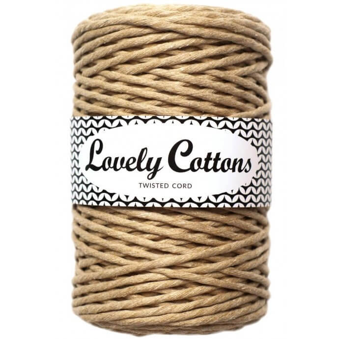 Recycled Cotton Twisted 3mm Cord beige