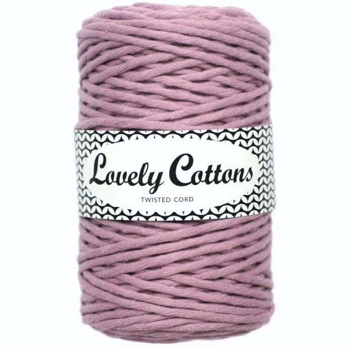Recycled Cotton Twisted 3mm Cord dusty lilac