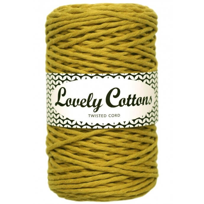 Recycled Cotton Twisted 3mm Cord lemonade