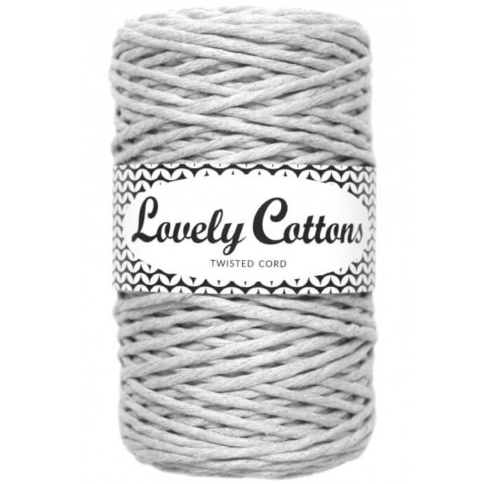 Recycled Cotton Twisted 3mm Cord light grey