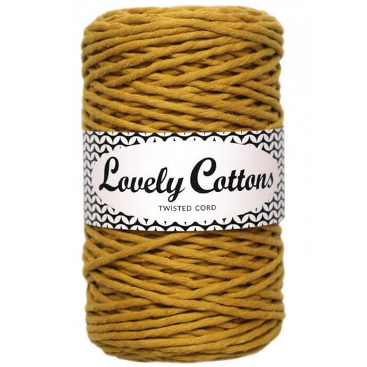 Recycled Cotton Twisted 3mm Cord mustard