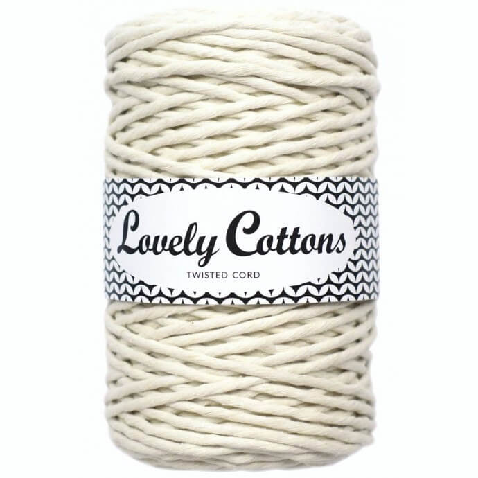 Recycled Cotton Twisted 3mm Cord natural