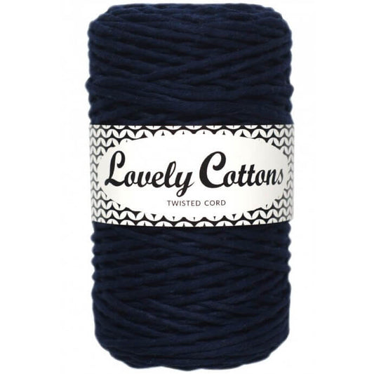Recycled Cotton Twisted 3mm Cord navy