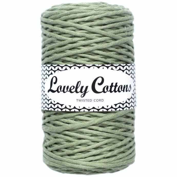 Recycled Cotton Twisted 3mm Cord olive