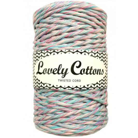 Recycled Cotton Twisted 3mm Cord pastel