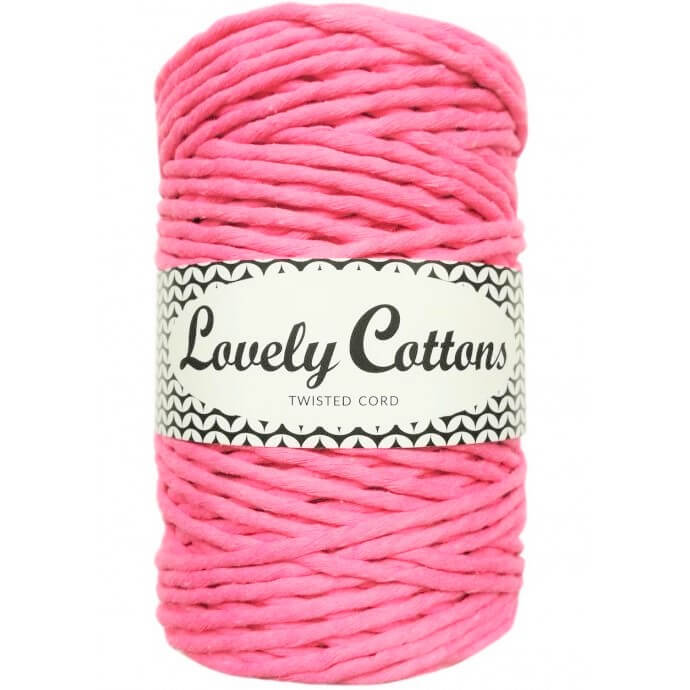Recycled Cotton Twisted 3mm Cord pink