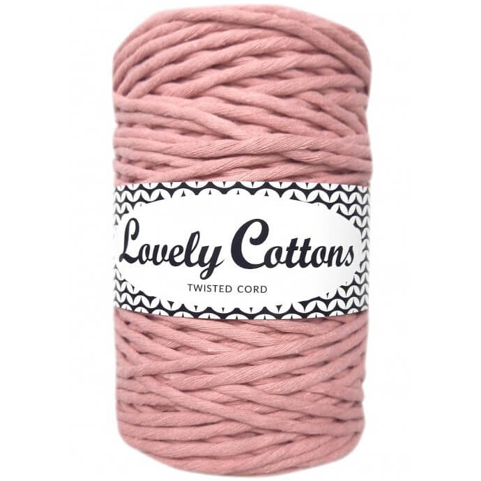 Recycled Cotton Twisted 3mm Cord powder rose