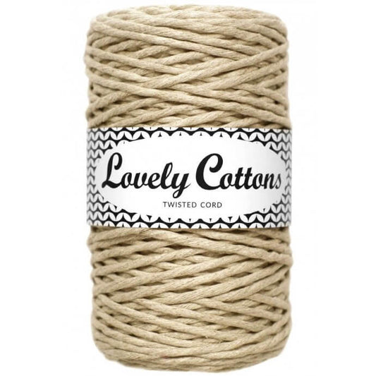 Recycled Cotton Twisted 3mm Cord sand