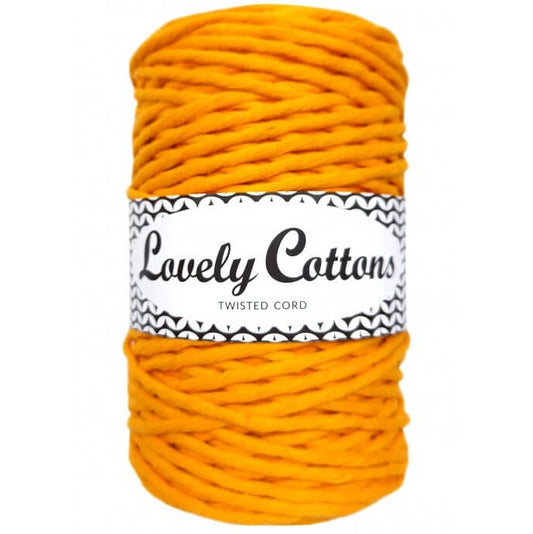Recycled Cotton Twisted 3mm Cord yellow