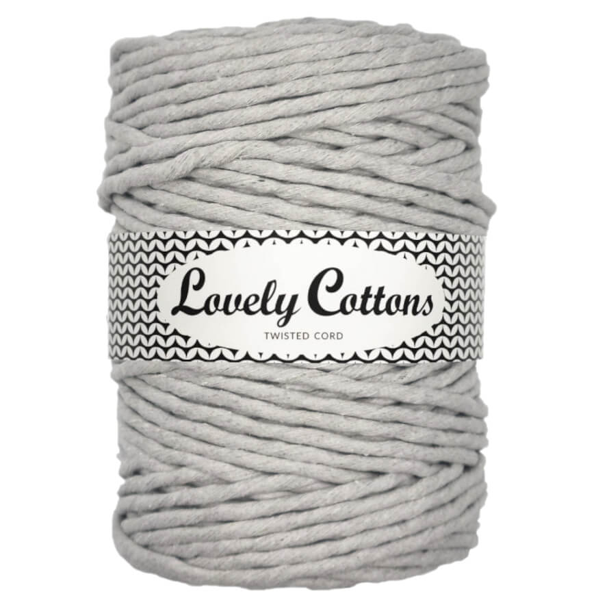 Recycled Cotton Twisted 5mm Cord ash