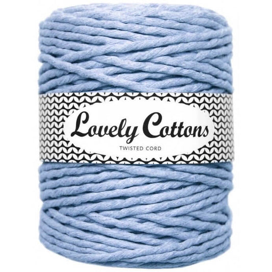 Recycled Cotton Twisted 5mm Cord light blue