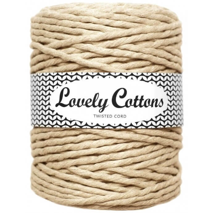 Recycled Cotton Twisted 5mm Cord sand
