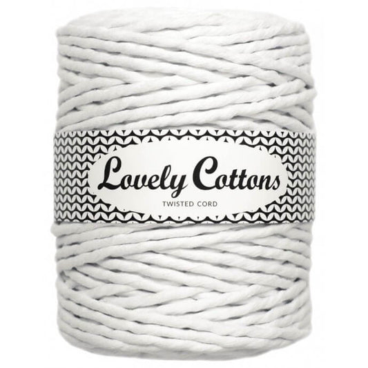 Recycled Cotton Twisted 5mm Cord white